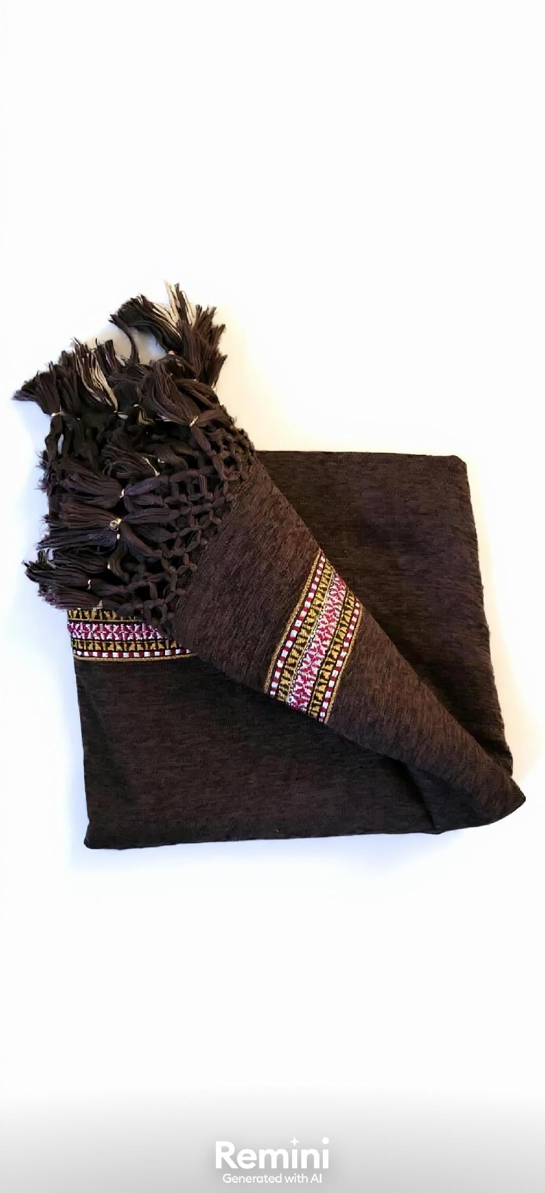 Brown Handcrafted Woven Shawl From Lahore, Pakistan