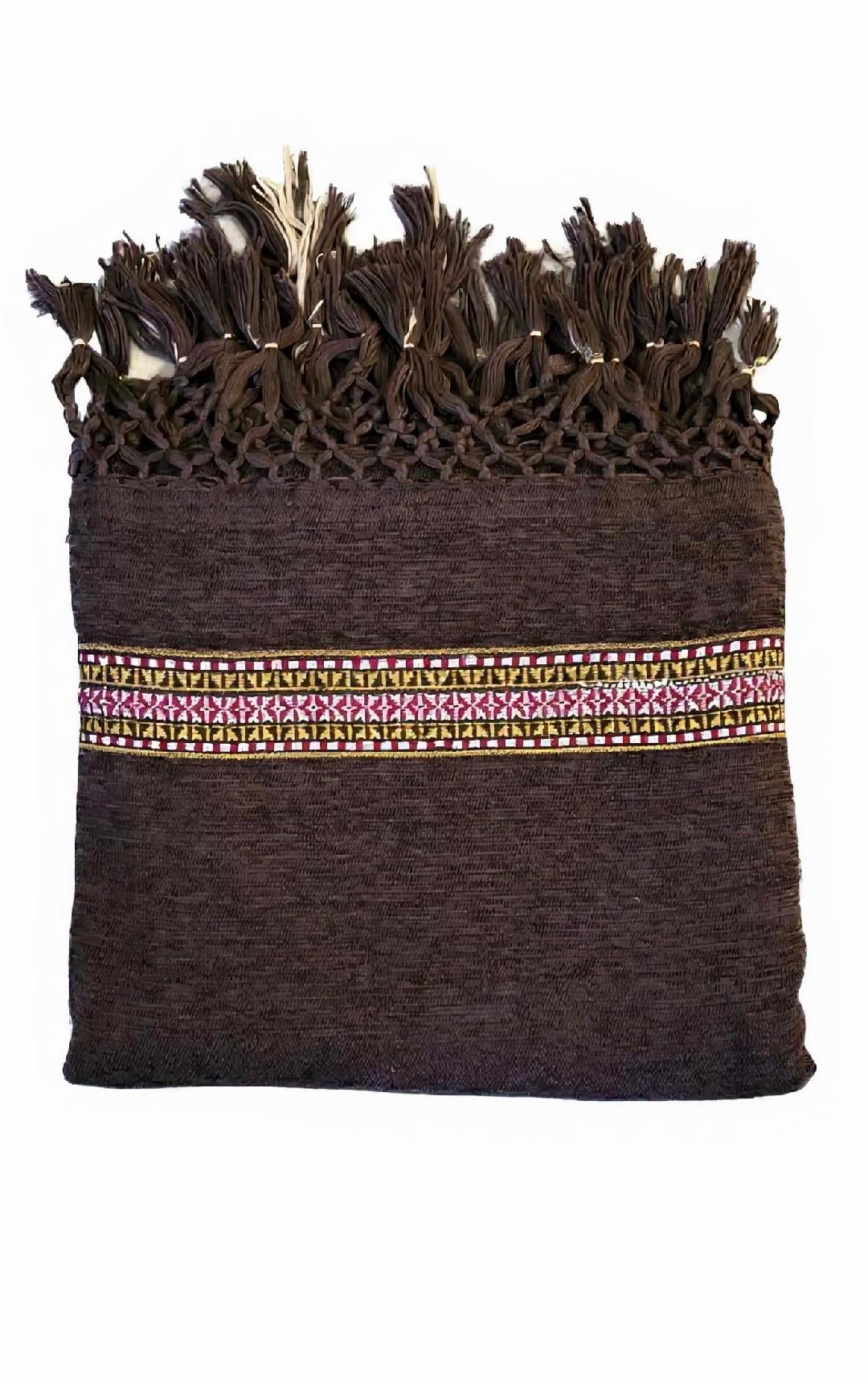 Brown Handcrafted Woven Shawl From Lahore, Pakistan