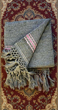 Grey Handcrafted Woven Shawl From Lahore, Pakistan