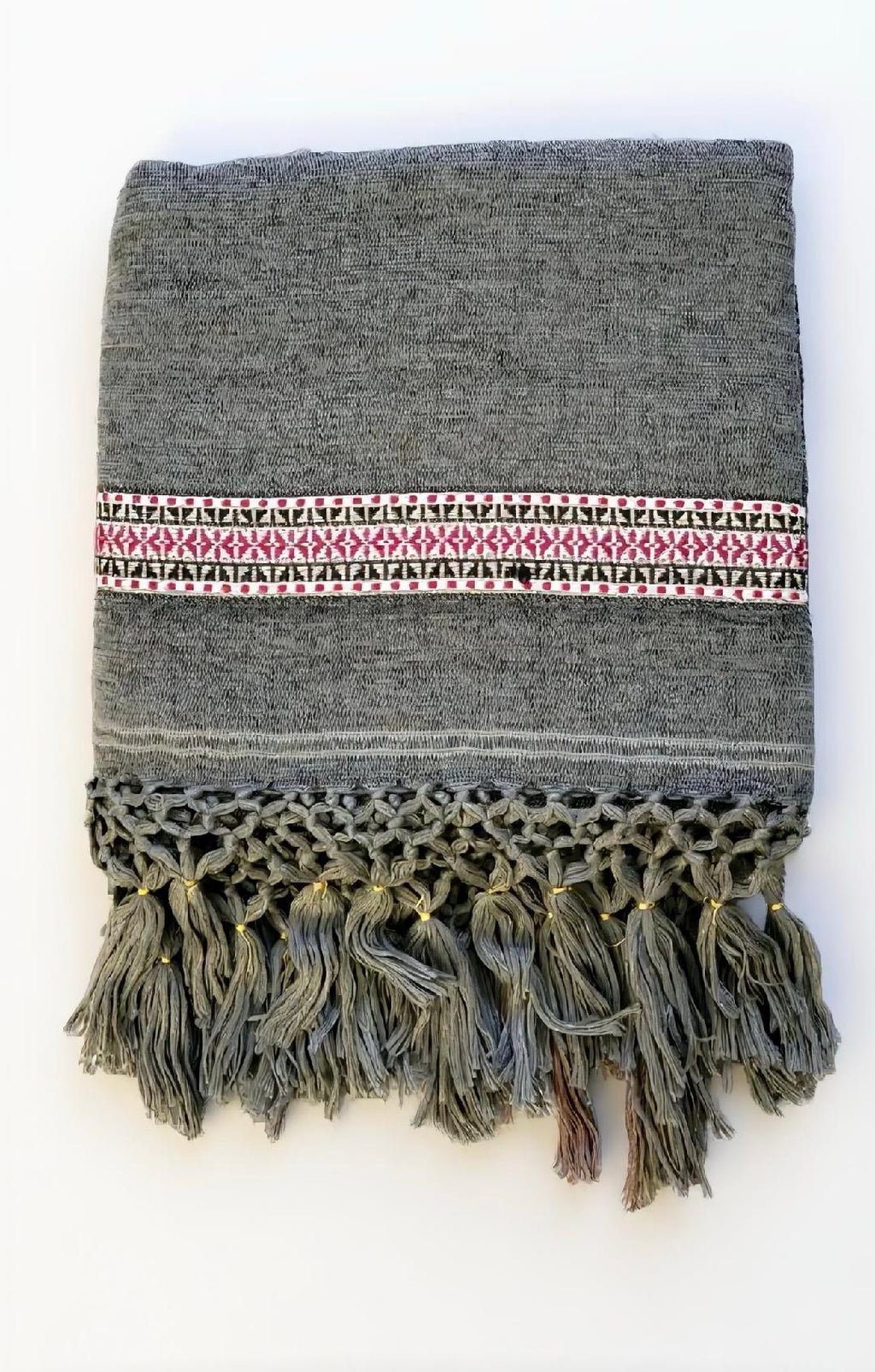 Grey Handcrafted Woven Shawl From Lahore, Pakistan